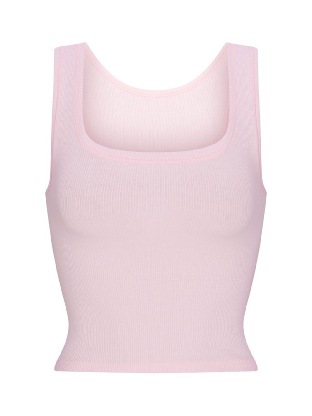 Skims Cotton Rib Tank in Cherry Blossom Light Pink - Size XL